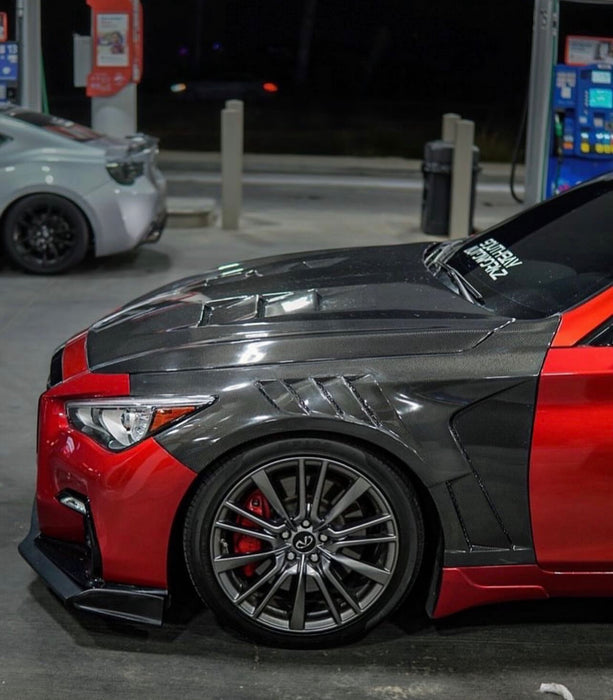 Q50 V3 carbon fiber fenders