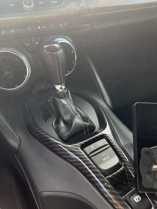 Carbon Fiber Gear Shift Box Panel For Camaro 16+