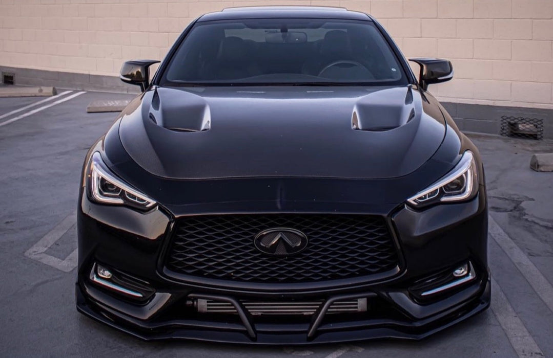 TSII-STYLE CARBON FIBER HOOD FOR 2017-2022 INFINITI Q60