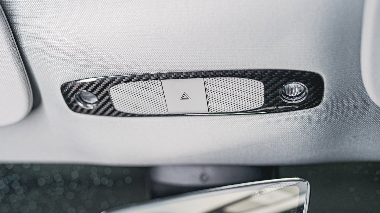 Tesla Model 3 & Y Carbon Fiber Dome Light Covers