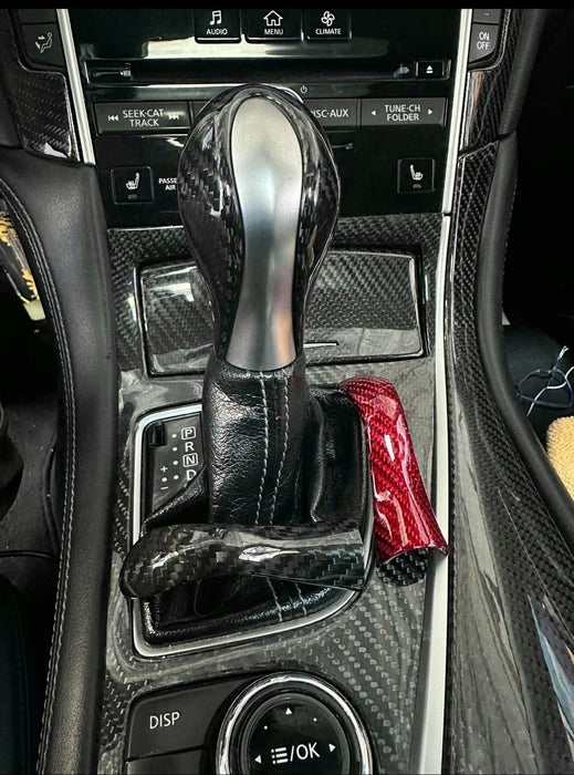 14 - 17 Q50 Carbon Shift Knob Overlay