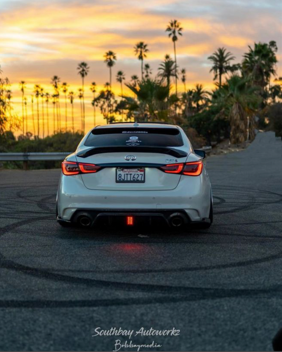 Q50 18 +  Carbon Fiber Diffuser with LED