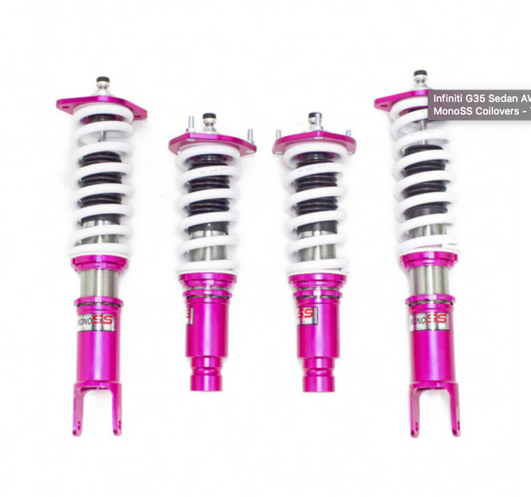 INFINITI G35 SEDAN AWD (V36) 2007-08 MONOSS COILOVERS - TRUE COILOVER SETUP