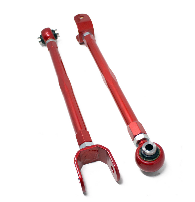INFINITI G37 COUPE (V36) 2008-13/G37 SEDAN (V36) 2007-13 ADJUSTABLE REAR TOE ARMS WITH SPHERICAL BEARINGS - SPRING BUCKET CONVERSION VER. 2