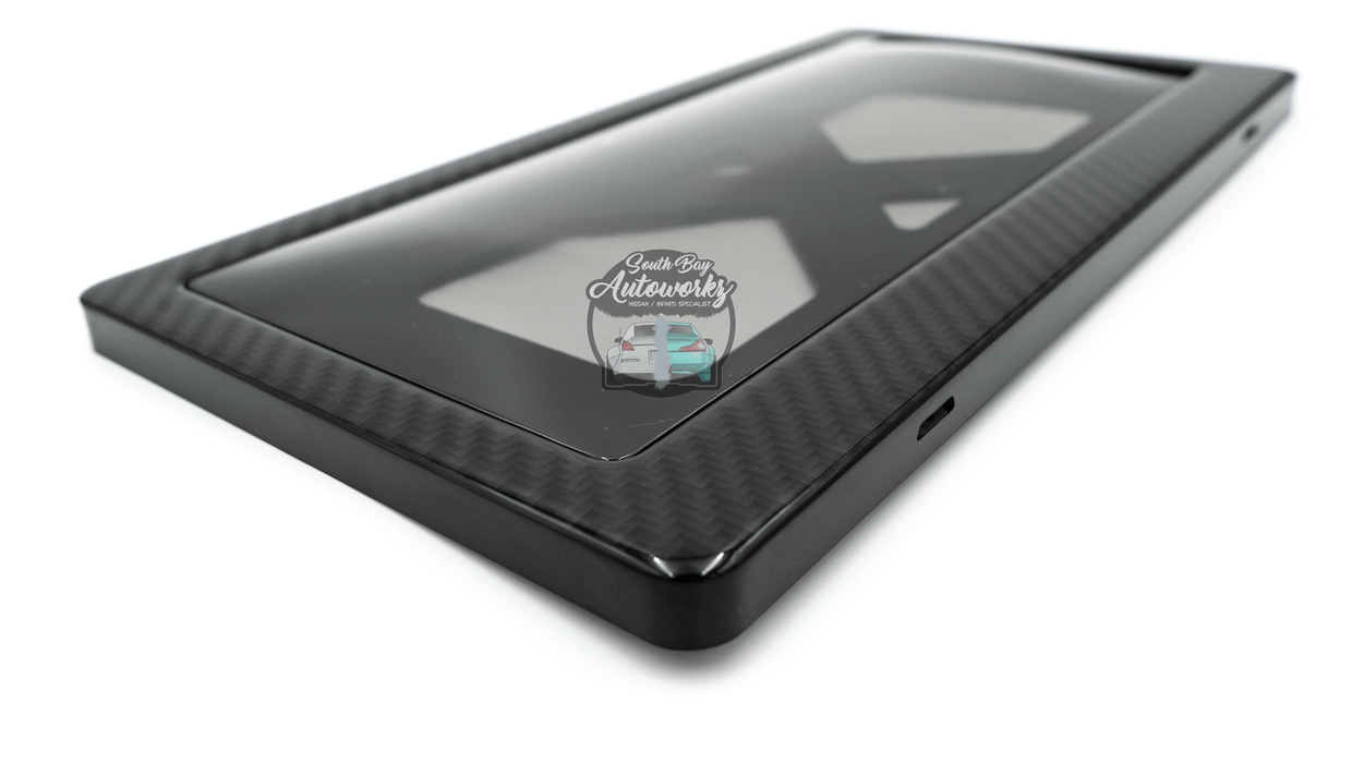 Carbon Fiber License Plate Frame Black