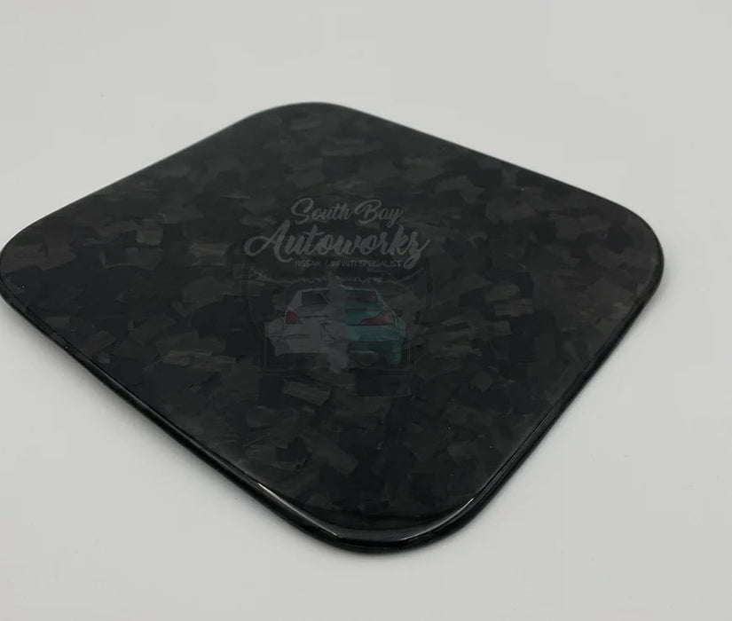 Q50 Carbon Fiber Gas Cover Overlay