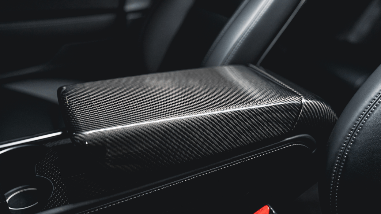 Tesla Model 3 & Y Carbon Fiber Armrest Cover