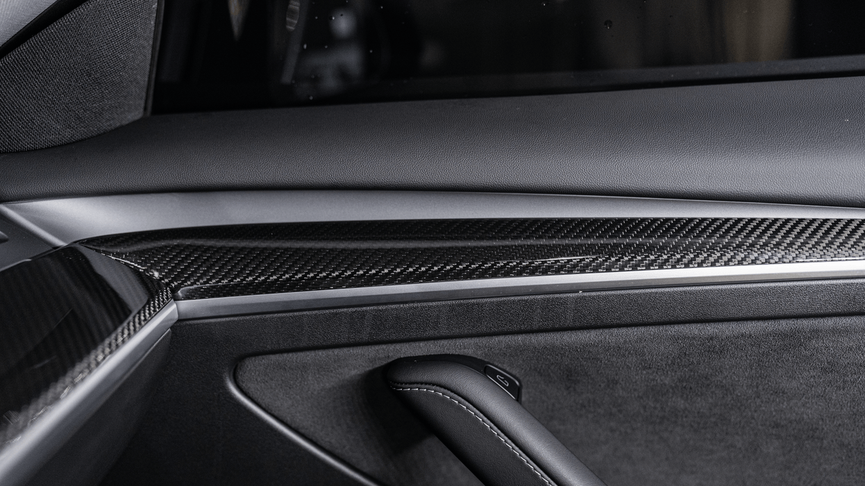 Tesla Model 3 & Y Carbon Fiber Door Panel Covers