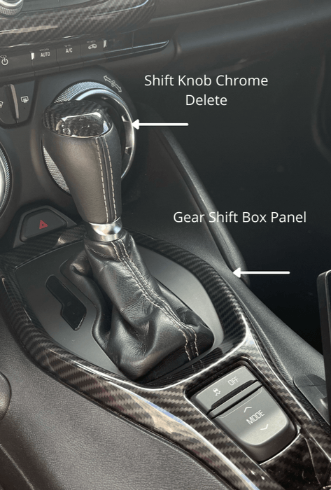 Carbon Fiber Gear Shift Box Panel For Camaro 16+