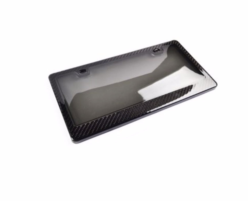 Carbon Fiber License Plate Frame Black