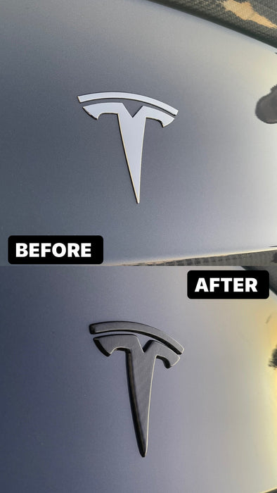 TESLA Carbon Fiber Emblem Cover