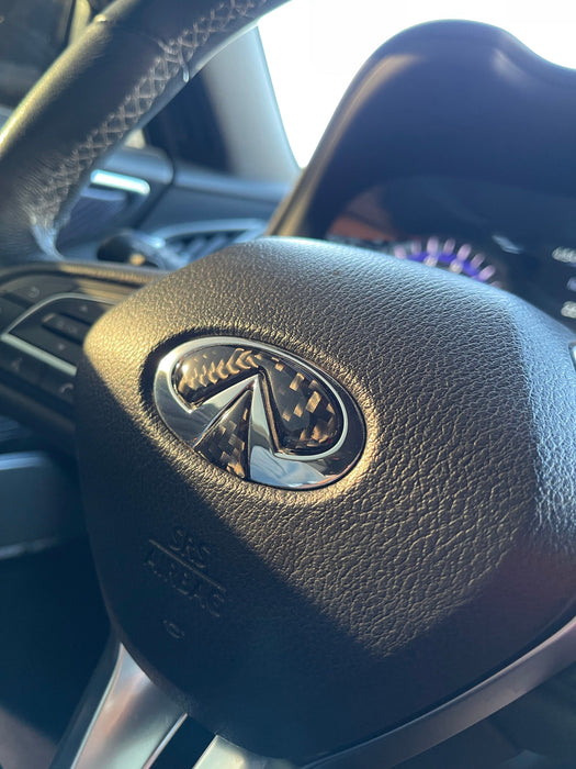 Carbon Fiber Steering Wheel Logo Infiniti