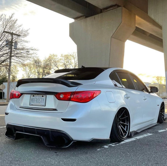 Q50 2 Piece Carbon Fiber Diffuser 14- 17 only