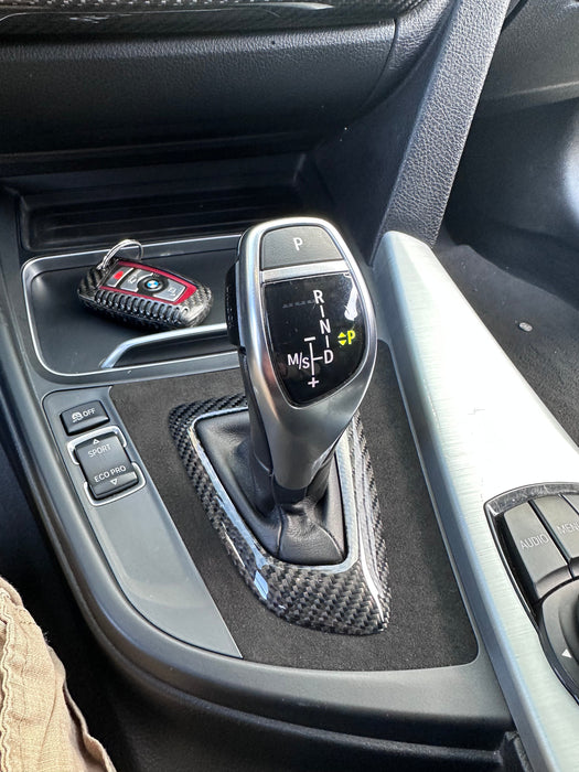 BMW Carbon Fiber Suede Gear Console Trim Replacement