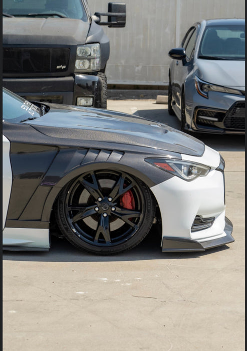Q60 Dodge style Carbon fiber Hood