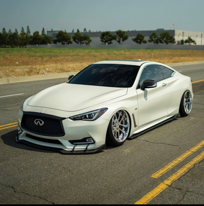 Q60 carbon fiber side skirts