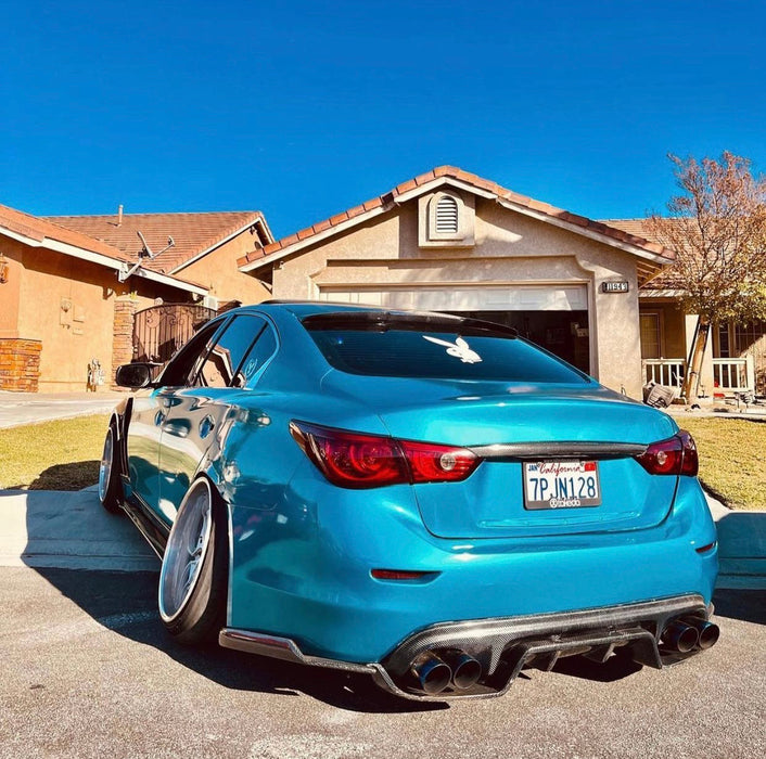 Q50 2 Piece Carbon Fiber Diffuser 14- 17 only