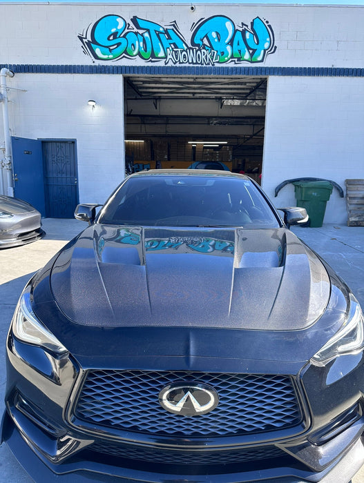 Q60 carbon fiber hood  S Style