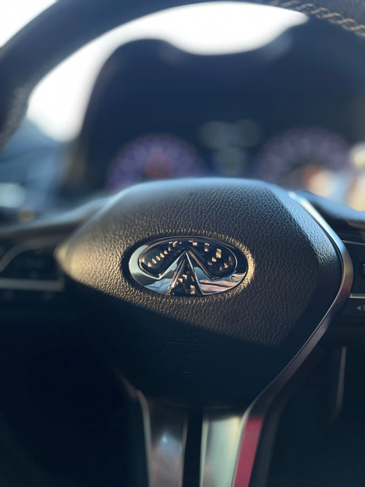 Carbon Fiber Steering Wheel Logo Infiniti