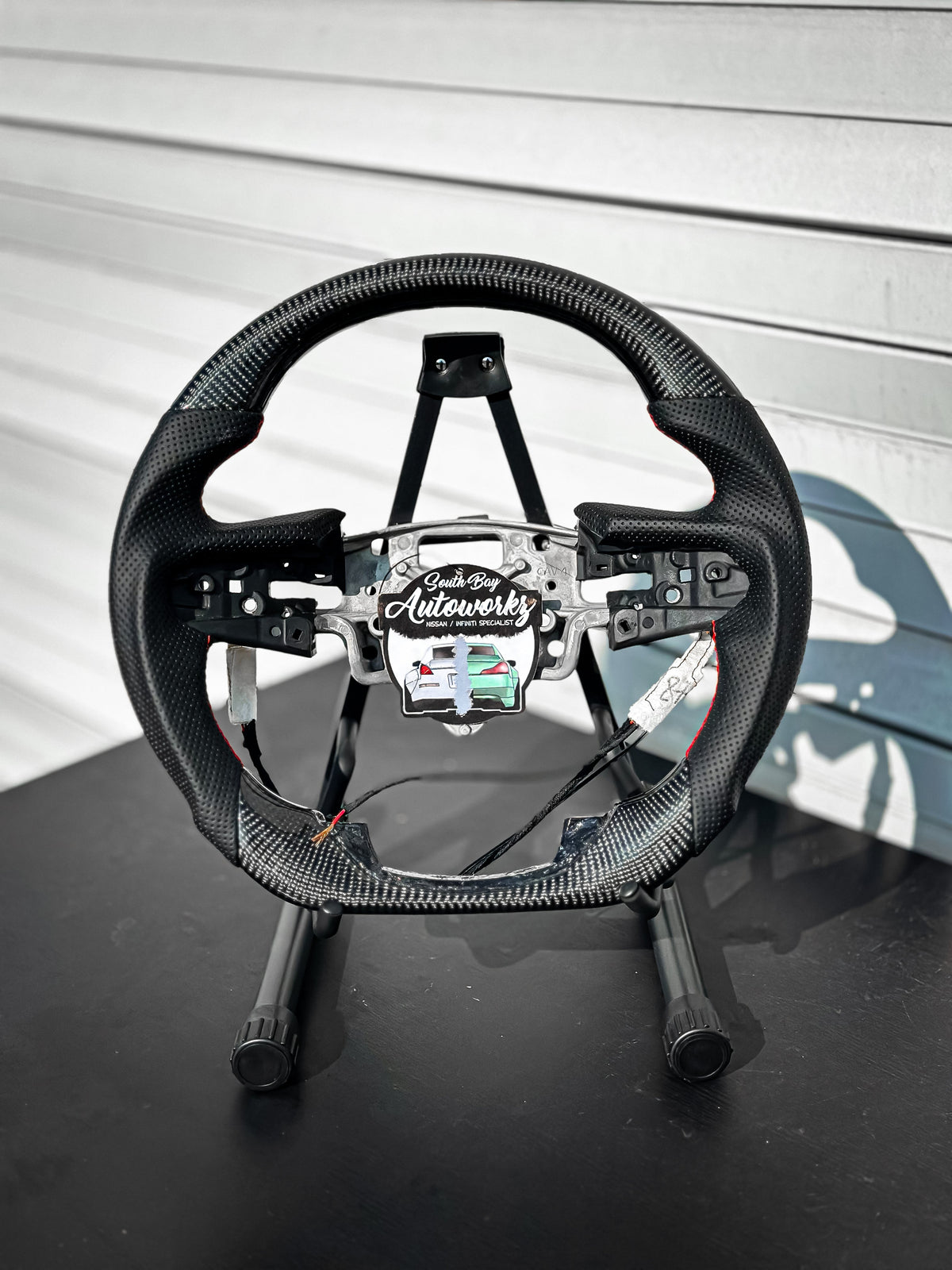 TESFEEL Heated Carbon Fiber Steering Wheel For Chevy Silverado 1500 2500 3500 (2019-2025), D-Shape Flat Bottom, Premium Nappa Leather&Hand-Stitching, Compatible With Factory Heating & Paddle Shifters