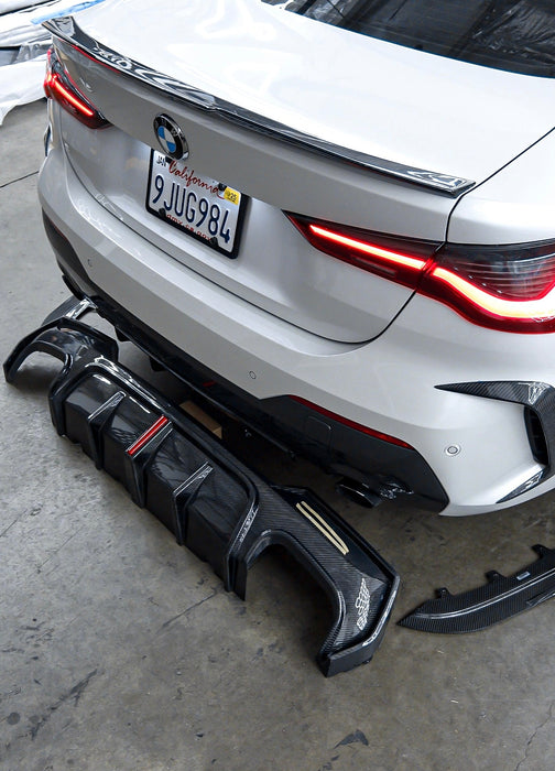 BMW G22 KB style Carbon Fiber Diffuser with third brake light