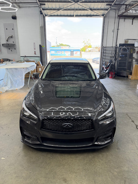 Infiniti Q50 Carbon Fiber Hood w/ Glass Window