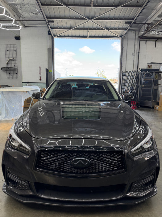 Infiniti Q50 Carbon Fiber Hood w/ Glass Window