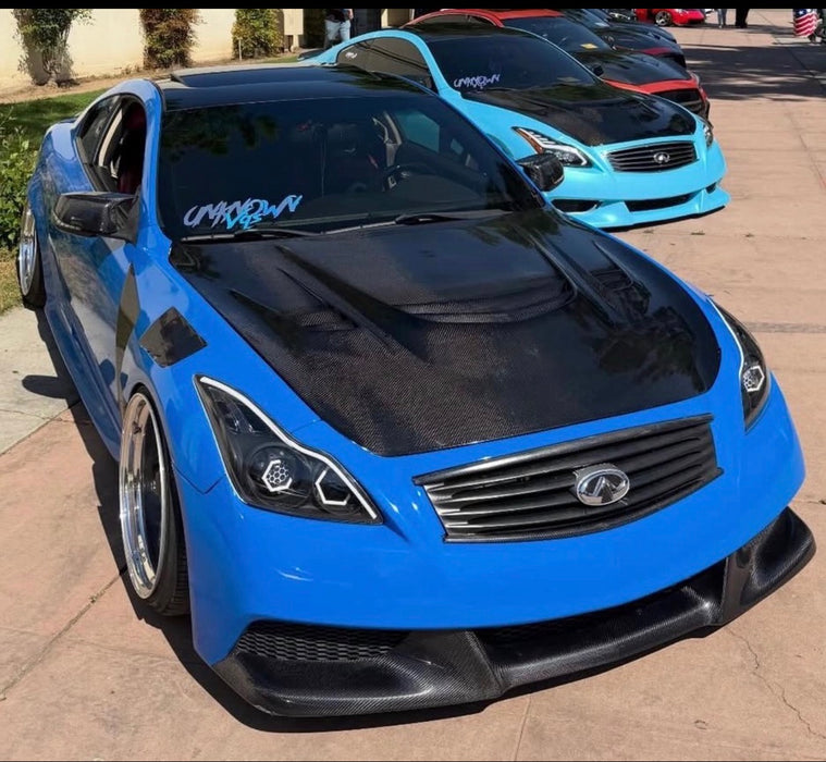 G37 Coupe Apex Carbon Fiber Hood
