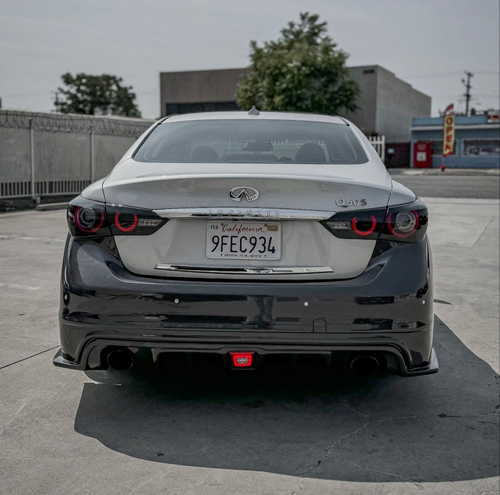 Q50 rear carbon fiber bumper