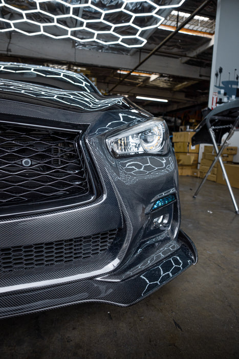 Q50 Carbon Fiber Red sport Bumper