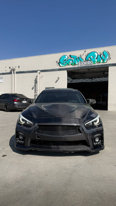 Q50 14-17 Sport Style Carbon fiber front bumper
