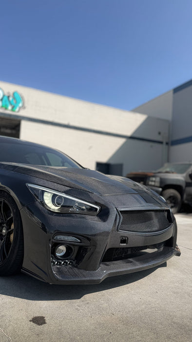 Q50 14-17 Sport Style Carbon fiber front bumper