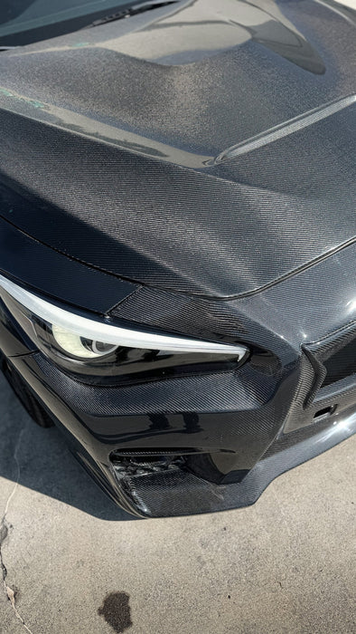 Q50 14-17 Sport Style Carbon fiber front bumper