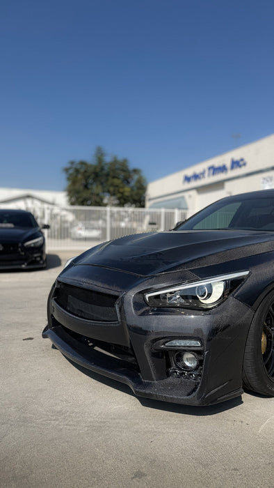 Q50 14-17 Sport Style Carbon fiber front bumper