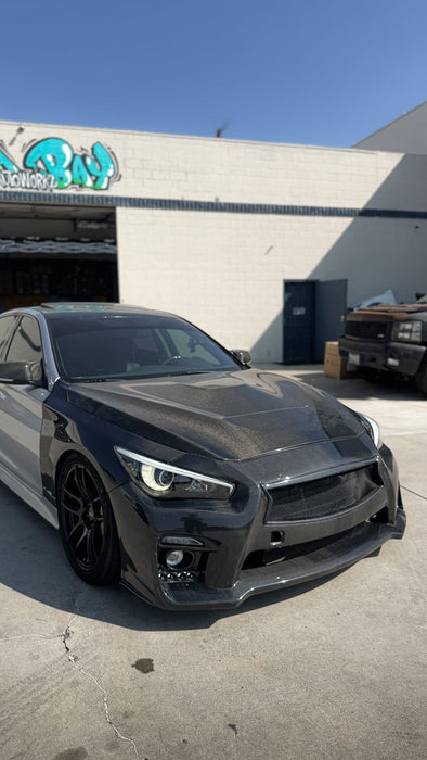 Q50 14-17 Sport Style Carbon fiber front bumper