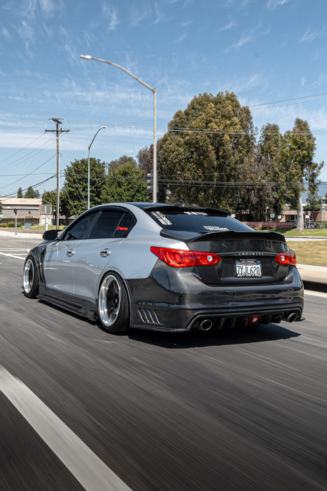 Q50 rear carbon fiber bumper