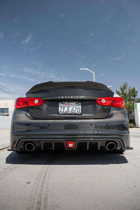 Q50 rear carbon fiber bumper