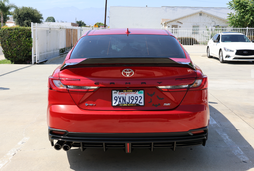 2025-2026 Toyota Camry LE / SE / XSE R Style Gloss Black High Kick  Spoiler