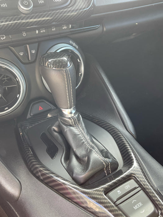 Carbon Fiber Gear Shift Box Panel For Camaro 16+