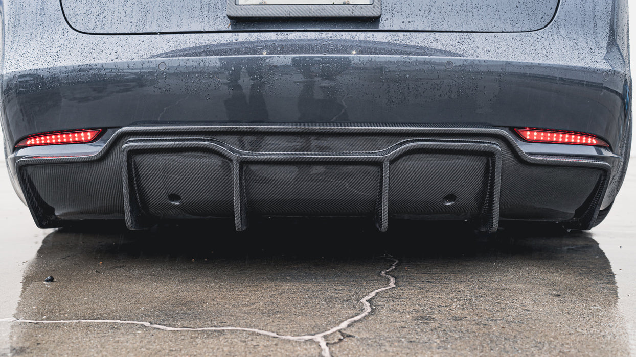 Tesla Model 3 Carbon Fiber Rear Bumper Diffuser