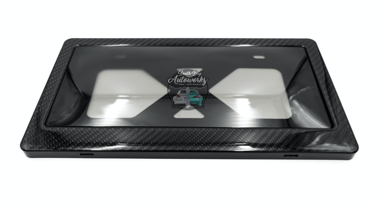 Carbon Fiber License Plate Frame Black