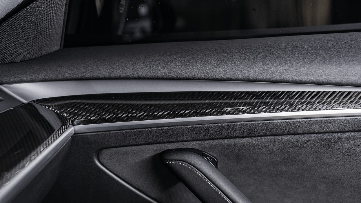 Tesla Model 3 & Y Carbon Fiber Door Panel Covers