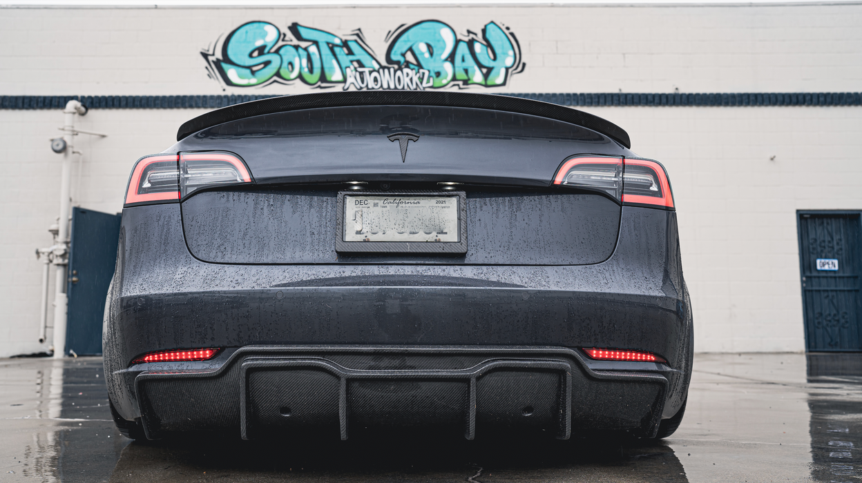 Tesla Model 3 Carbon Fiber performance style  Spoiler