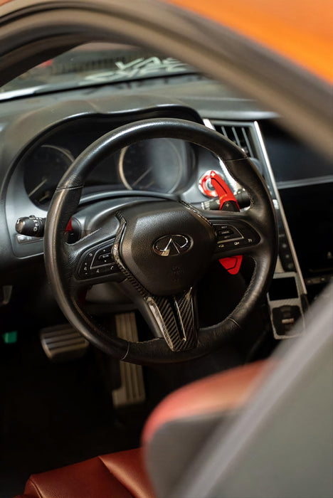 Q50/Q60 Carbon Fiber Steering Wheel Add On