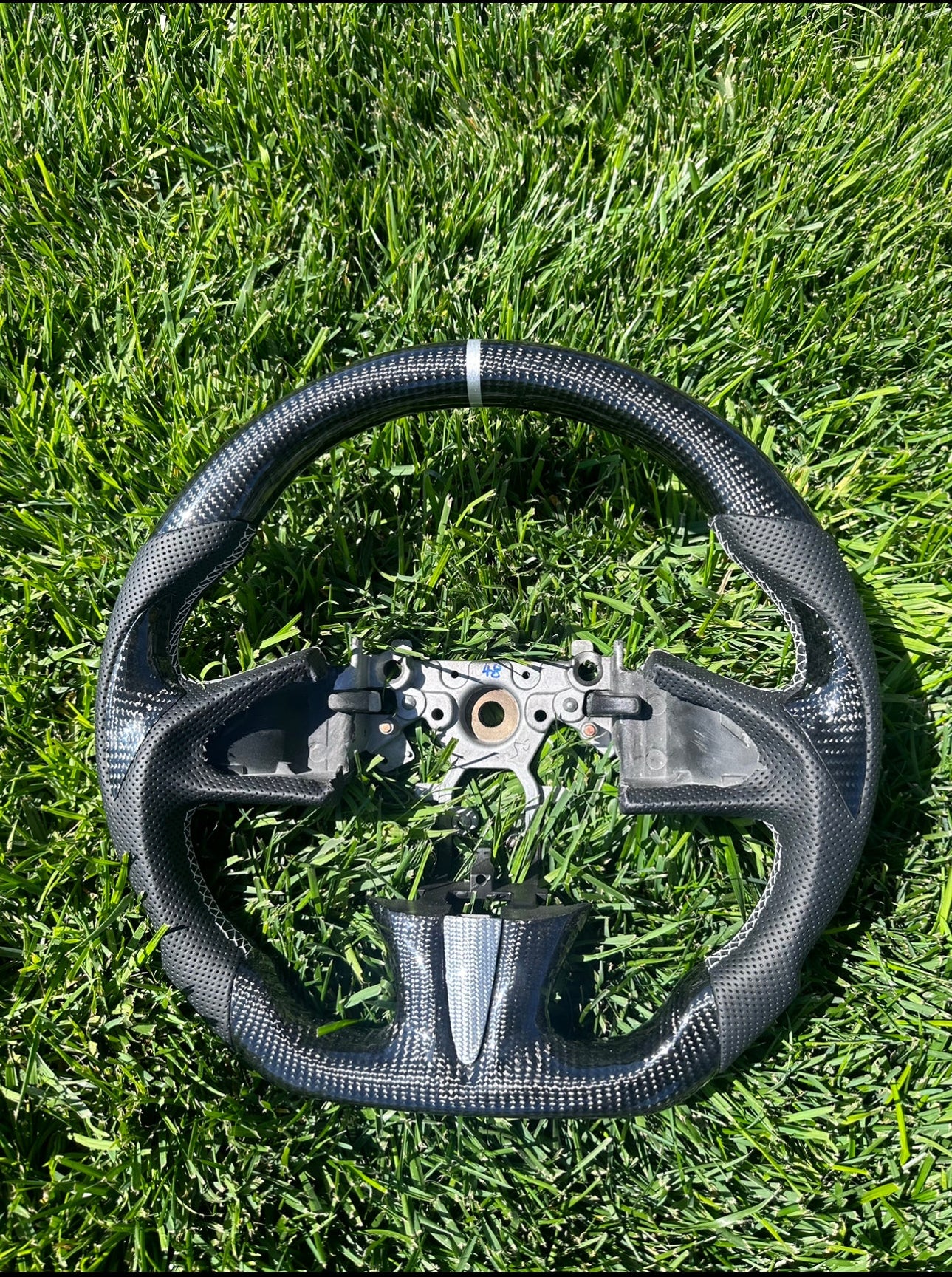 1417 Q50 carbon fiber steering wheel — Southbay Autoworkz
